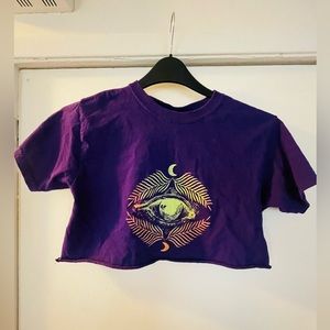 Purple Heavy Cotton Crop Top